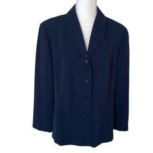 Tribal navy blazer size 16 shoulder pad 4 button classic style